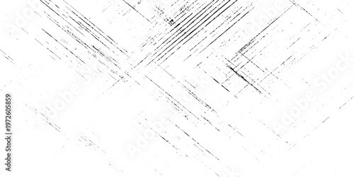 Abstract white background with fine black sketch lines, geometric crosshatch pattern, light grunge texture, minimal modern design, subtle distressed strokes, architectural sketch style vector.