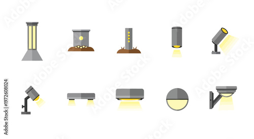 Security cameras in various designs.