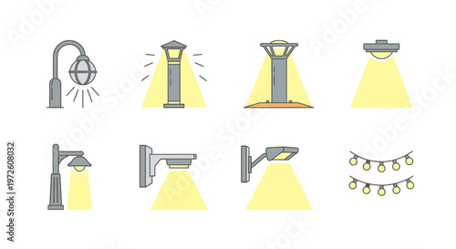 Security camera with yellow light.