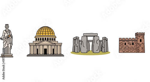 Statue of a man in white.