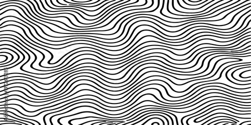 Abstract Black and White Topographic Contour Lines Vector Illustration Digital Landscapes and Geographic Elevation Patterns