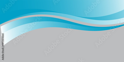 Abstract Blue Wave Background With Smooth Curves and Modern Banner Design for Business