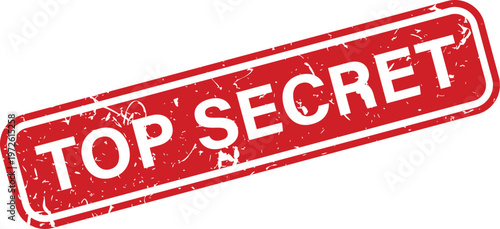 TOP SECRET RUBBER STAMP WITH GRUNGE TEXURE