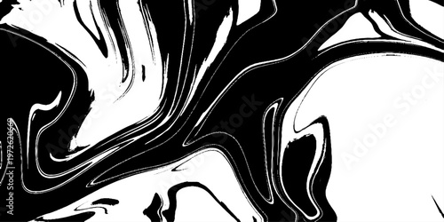 abstract black and white liquid marble texture seamless vector illustration with modern technology inspired fluid patterns and elegant monochrome design