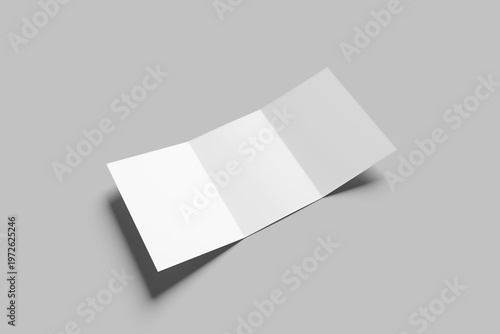 Blank A5 Tri-Fold Brochure Mockup - 3D Illustration
