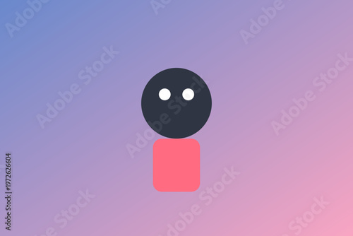 Vector illustration of a keyhole featuring a black 8 ball billiard sphere as a 3d game symbol isolated on white