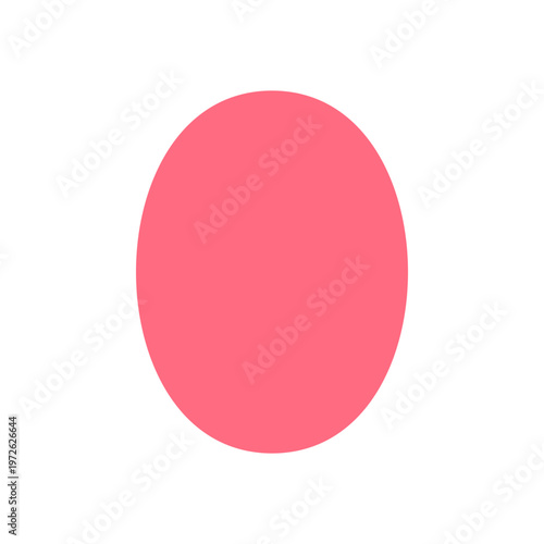 Isolated 3d illustration of red and pink easter eggs as a colorful spring holiday decoration symbol on a white background