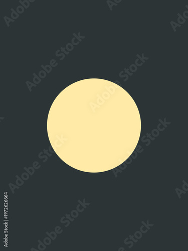 A glossy 3d vector illustration of a round moon and sun sphere icon with a shiny yellow light design