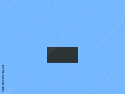 3D rendered illustration of a blank digital computer monitor and TV screen loop with an alpha channel featuring a flat electronic display frame for modern business technology design