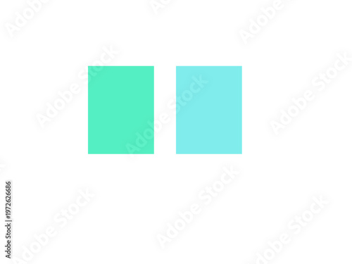 Abstract vector illustration of a green letter on a blank square paper frame against a 3d interior office wall background with shadows