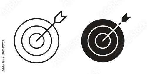 Darts icon on white background. icon set