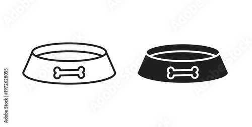 Dog food icon on white background. icon set