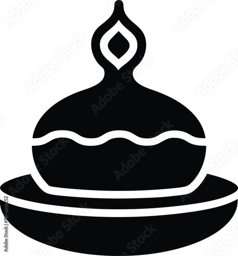 Alu Bharta silhouette vector art Illustration