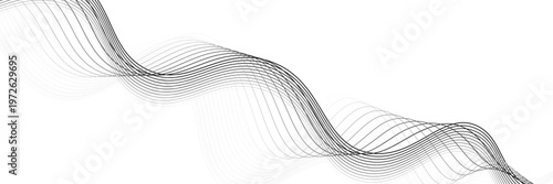 Abstract Gray Wave Lines Vector Illustration, Modern Technology-Inspired Texture Design, Seamless Digital Pattern, Futuristic Minimalist Art