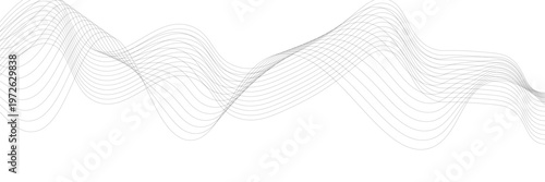 Abstract Gray Wave Lines Vector Illustration, Modern Technology-Inspired Texture Design, Seamless Digital Pattern, Futuristic Minimalist Art