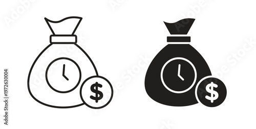 Fixed deposit icon on white background. icon set