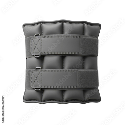 Gray ankle weights isolated on transparent background