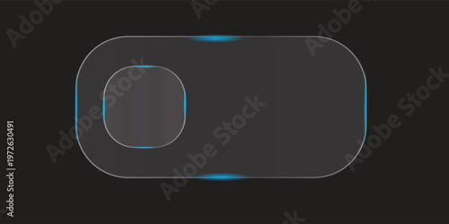 Modern robotic vacuum cleaner glass scree smart home automation with vector navigation and advanced cleaning technology