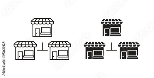 Franchise icon on white background. icon set