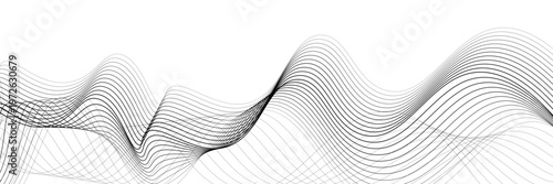 Abstract Gray Wave Lines Vector Illustration, Modern Technology-Inspired Texture Design, Seamless Digital Pattern, Futuristic Minimalist Art