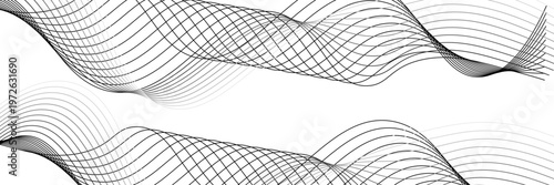 Abstract Gray Wave Lines Vector Illustration, Modern Technology-Inspired Texture Design, Seamless Digital Pattern, Futuristic Minimalist Art