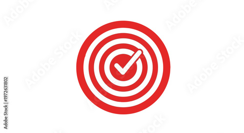 Red Target with Checkmark Center.