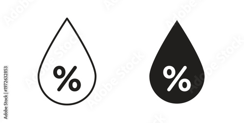 Humidity icon on white background. icon set