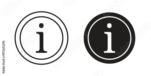 Info icon on white background. icon set
