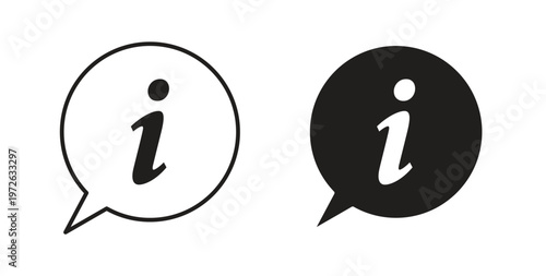 Information icon on white background. icon set
