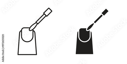 Manicure icon on white background. icon set