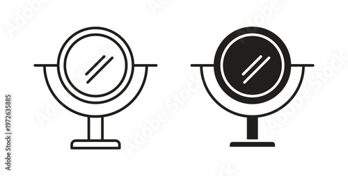 Mirror icon on white background. icon set