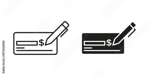 Canvas Print Money check icon on white background. icon set