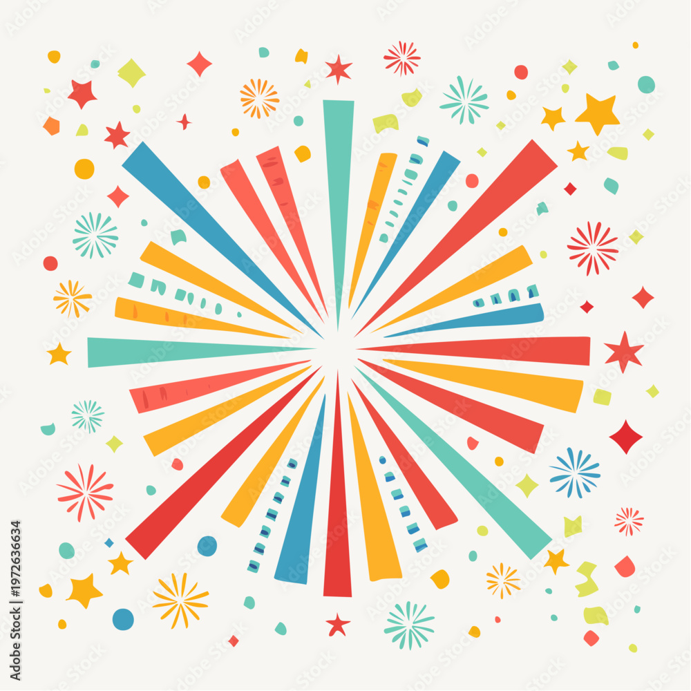 Obraz premium Feux d'Artifice Géométriques 