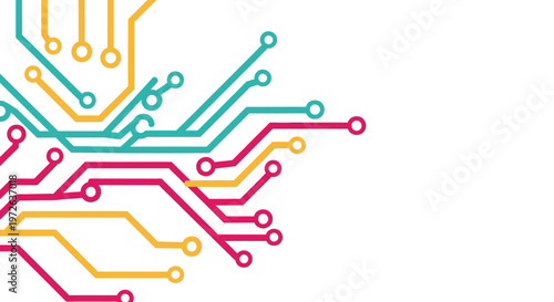 Modern abstract design evokes innovation and connectivity. Suitable for marketing materials, website backgrounds, or social media graphics needing a d