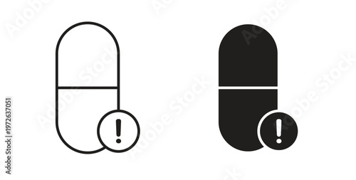 Overdose icon on white background. icon set