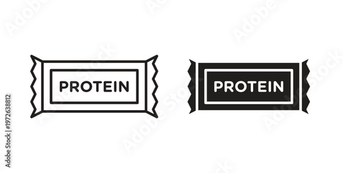 Protein bar icon on white background. icon set