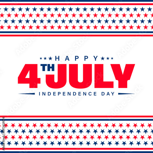 4th of July, July Fourth, Memorial Day, Veterans Day, Election, Voting, National, Americana, Celebration, Holiday, Festive. Vector illustration.