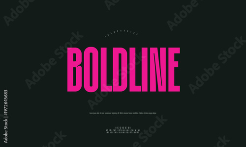 Boldline in pink bold sans-serif font, graphic design, font family, font type, modern font, dark background, modern typography, design element, custom font, name