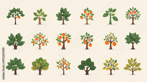 A minimalist illustration of a tree branch with lush green leaves against a neutral background. Perfect for conveying concepts of growth, nature, or a