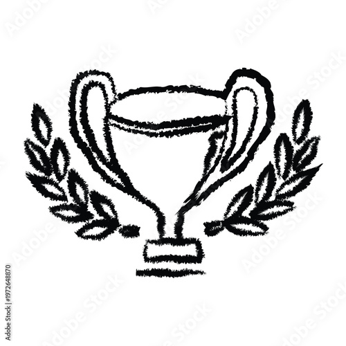 Trophy Cup With Laurel Icon