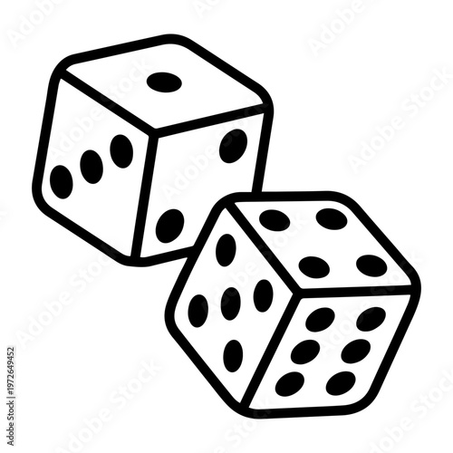 dice line icon for casino apps