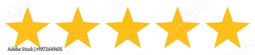 five star customer rating flat icon
