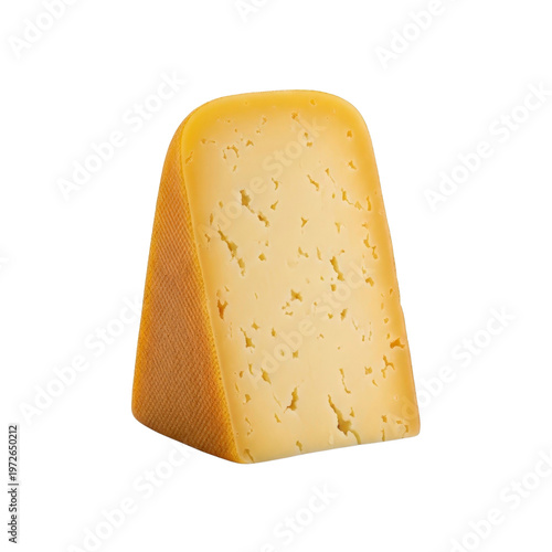 Wedge of cheese isolated on transparent background