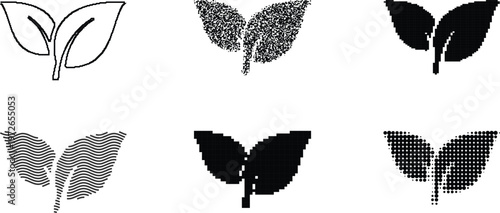  Leaves Art Collection silhouette six pattern