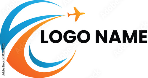 Modern logo featuring stylized abstract waves and a dynamic circular design