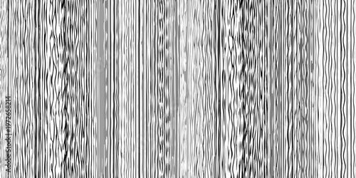 Abstract black and white textured lines resembling wood grain patterns