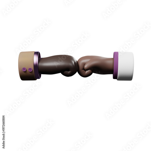 Fotografie Handgeste 3D, PNG - Bro fist