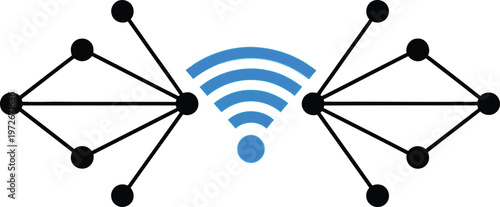 Wi fi connection network graphic with wifi signal