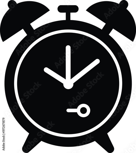 Alarm clock icon with wake
