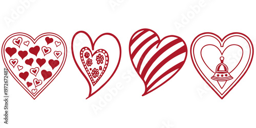 Pink and white conch seashells arranged in a row